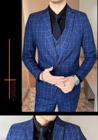 Traje De Moda Para Hombre 2025 (Blazer+Chaleco+Pantalones) Estilo Artístico Casuero Elegante Talla M-5XL Adecuado Para Bodas Y Trabajo - details 12