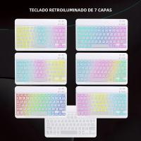Teclado Inalámbrico Bluetooth Para Tablet Android iOS Windows Con Iluminación RGB Teclado Y Ratón Compatible Con iPad Y Teléfono Móvil - details 5