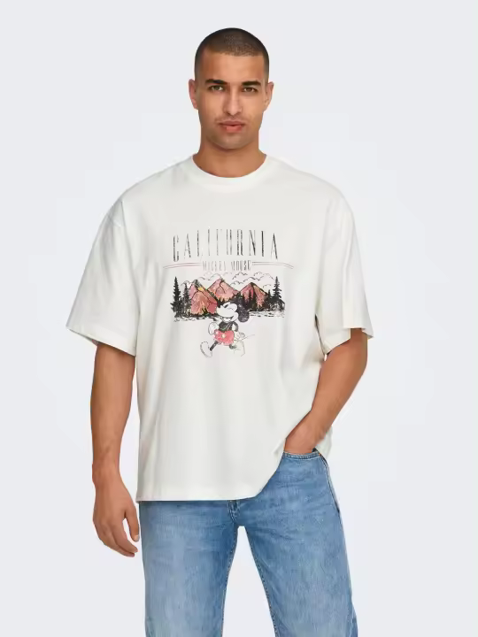 Camiseta Mickey Mousse Montaa Relaxed de Only&Sons - 1