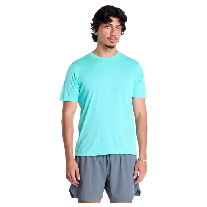 Camiseta de Manga Corta New Balance  para hombre en color verde - 1