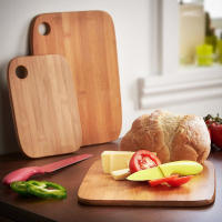Cosgomarket Conjunto de Tablas de Cortar de Bambú: Ideal para la Cocina y para Servir. Estas Tablas de Madera son Versátiles y Prácticas.(Set 3 Tablas, 20x15/30x23/38x29 cm) - details 0