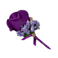 Broche De Silken Artificial Para Mujer Y Hombre Corsé De Mano Flor De Boda Decoración De Fiesta Para Novio Y Novia - details 3