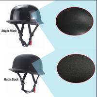 Casco De Motocicleta Vintage Para Cruiser M/L/XL/XXL Diseño Aleman Medio Con Certificación DOT Negro Brillante Unisex - details 1
