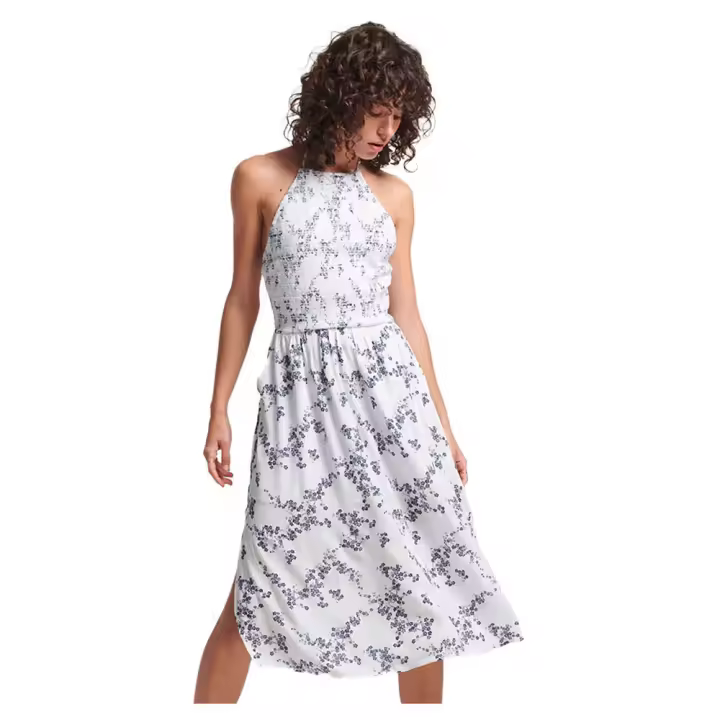 Superdry Vestido Vintage Smocked Halter Blanco - 1