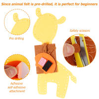 Kit De Artesanía Y Costura Para Niños 14 Piezas Animales Del Árbol De Navidad DIY Set De Peluches De Lana Estampado De Animal Para Principiantes - details 2