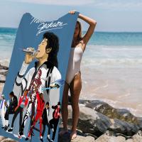 Toalla De Playa Para Niños Dibujos Animados Michael Jackson Absorbente Y Secado Rápido Tela De Microfibra Para Baño Piscina Viajes - details 6