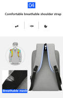 Mochila Impermeable Para Hombre Con USB Mochila De 15.6 Pulgadas Para Laptop Estilo Clásico Material Nylon Capacidad 20-35 Litros - details 11