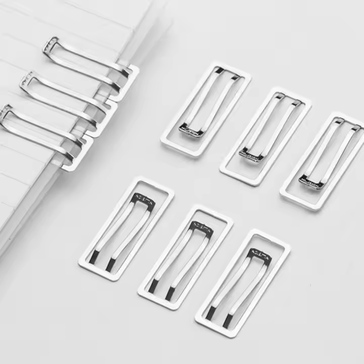  Clips De Papel Nusign En Color Plata Metal Para La Unión De Documentos Y Marcadores Suministros De Escritorio - 1