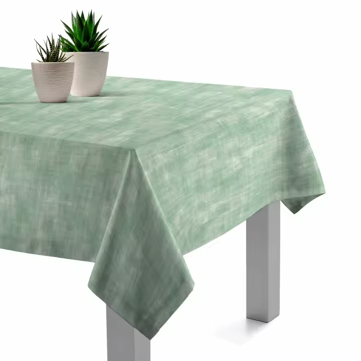 Mantel Resinado Antimanchas Light Verde 140x140, 140x200, 140x250, Impermeable, Fácil de limpiar, Comedor, Cocina PADUANA - 1