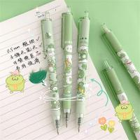 6 Piezas De Bolígrafos De Plástico 0.5mm Negros Con Diseño De Rana Lindo Suministros Escolares Kawaii Para Escritura - details 1