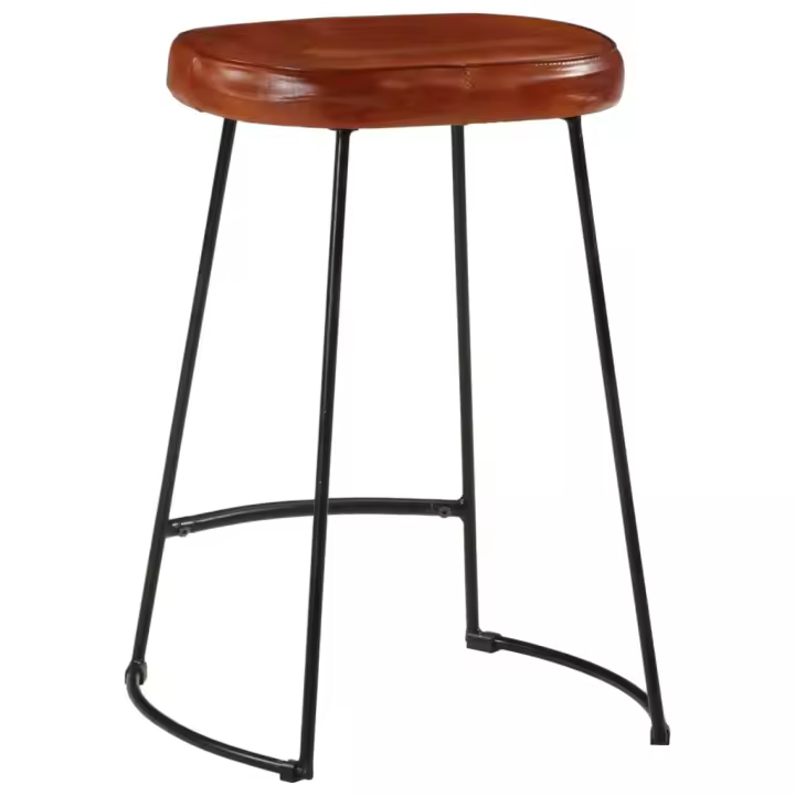 vidaXL Taburetes de bar 2 uds marrón oscuro 41x29x62 cm - 1