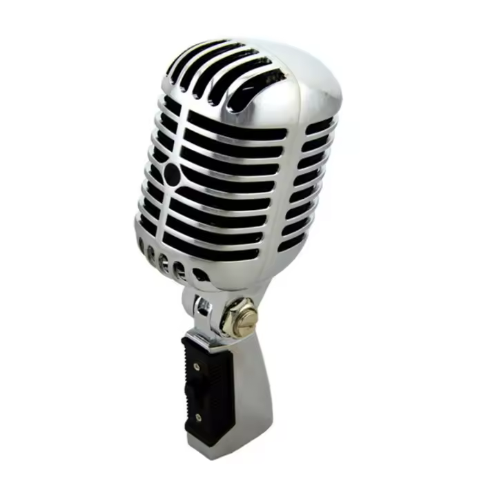 Micrófono profesional con cable, micrófono clásico Vintage, buena calidad, bobina móvil dinámica, Mike Deluxe, Vocal de Metal, estilo antiguo, micrófono Ktv - 1