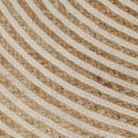 vidaXL Alfombra de yute tejida a mano diseño espiral blanco 150 cm Alfombras de área  Alfombra de Piso para Sala de Estar Dormitorio Habitación Salón - details 4