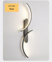 Lámpara De Pared Moderna En Forma De C LED Minimalista Para Decoración De Hogar Sala De Estar Dormitorio Pasillo Oficina Instalación En Pared Material Aluminio Negro - details 14