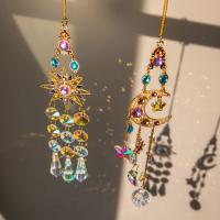 Aros De Viento Colgantes De Cristal Con Prisma De Sol Y Estrella Decoración De Pared En Rosa Para Habitación Arte Y Manualidades Para Exteriores - details 2