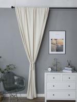 Cortinas De Tela De Poliéster Chenille Para Sala De Estar 1 Panel Bolsillo Transparente Estilo Rústico Bohemio Sencilla Acolchado - details 2