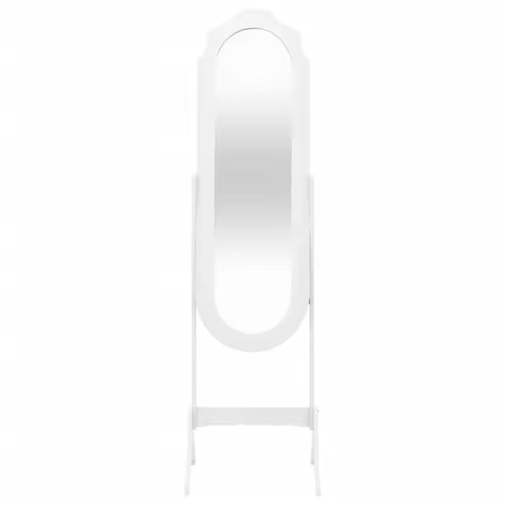 Espejo de pie madera contrachapada blanco 45,5x47,5x160 cm - 1