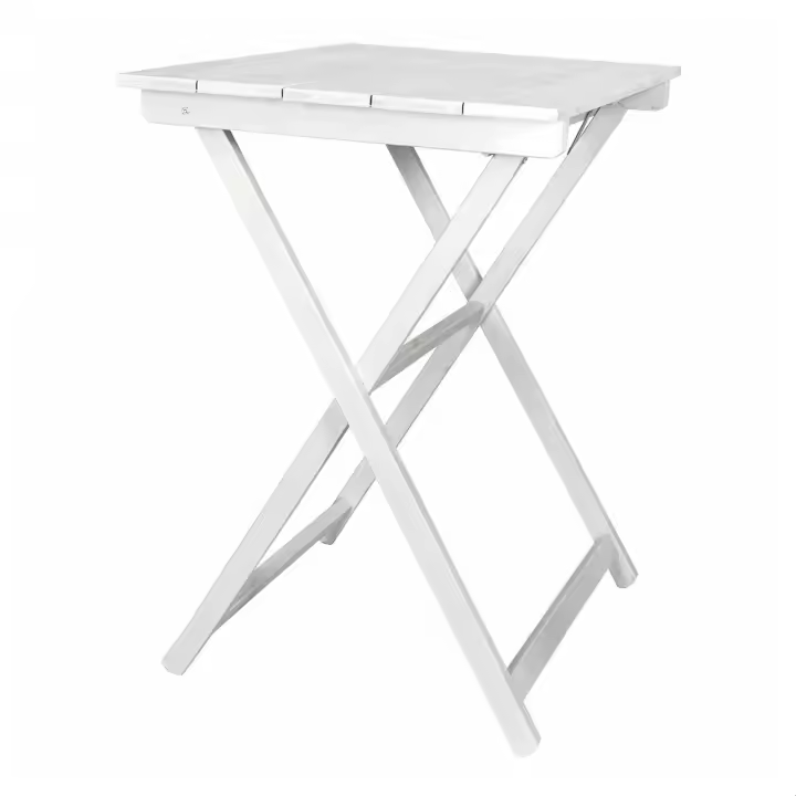 Wellhome Mesa Velador Plegable Haya Blanco 70x50x76 Cm - 1