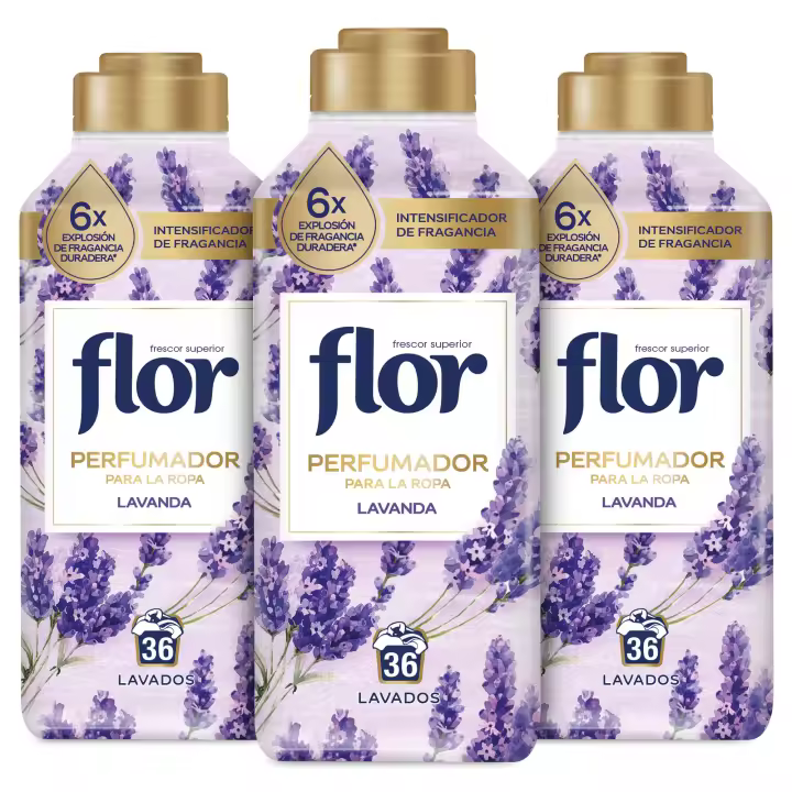 Flor Perfumador Para la Ropa Fragancia Azul, Rosa, Lavanda o Nenuco 3x 720ml, Disolución Perfecta, Elegante - 1