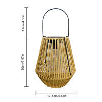 Lámpara Solar De Jardín De Rotura De Bambú Luz De Camping Impermeable De Trenzado De Rotura Para Exterior Decoración De Jardín - details 11