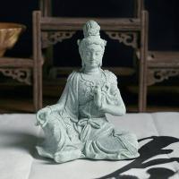 Miniatura De La Estatua De Guan Yin Buda Figura De Piedra Meditando Zen Para Acuario De Peces Decoración De Escritorio Feng Shui Regalos Chinos - details 2