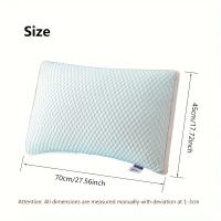 Almohada De Verano Fresca Y Transpirable Con Borde 3D Alta Dureza Para Hogar Y Hotel Malla De Encaje Suave Y Confortable Para Descanso Y Viajes - details 3