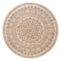 Alfombra Redonda Antideslizante de 120 cm, Estilo Boho, Lavable a Máquina, Decoración del Salón y Dormitorio - details 0
