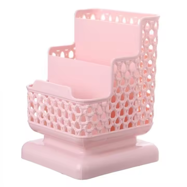 Organizador De Maquillaje Y Joyas En Plástico Para Escritorio Caja De Almacenamiento Para Estationería Y Cosméticos - 1