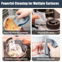 Paño De Limpieza De Microfibra Doble Capa Resistente Al Desgaste Para Cocina No Araña Herramienta De Limpieza De Acero Al Vacío - details 3