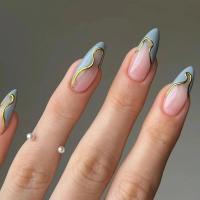 24Pcs Uñas Postizas Blancas En Gradiente Impermeables Presión En Uñas Falsas Cubiertas Completas Reutilizables Para Niñas Diseños Profesionales De Uñas Artísticas - details 27