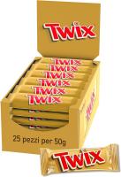 Twix - 25 Unids x 50 gr. - Chocolatina con Galleta Crujiente y Suave Caramelo Recubiertos de Chocolate con Leche - Twix - details 0