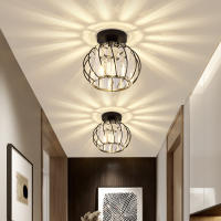 Luz De Cristal LED Para Pasillo Luz De Techo Moderna Y Creativa Entrada De Porche Balcón Nordic Instalación En Superficie - details 6