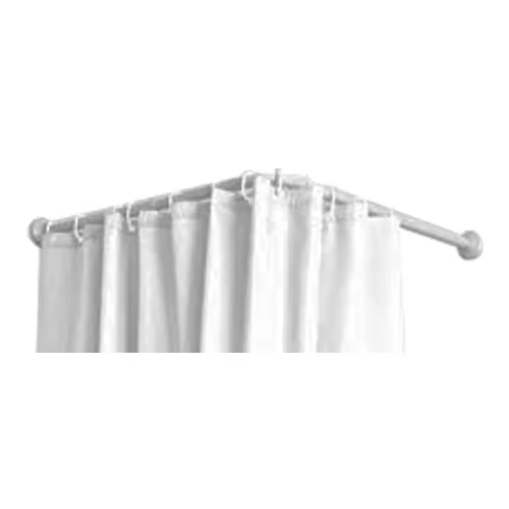 Barra de cortina curva blanca 80 x 80 cm - 1