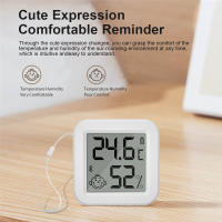Sensor De Temperatura Y Humedad Bluetooth Con Pantalla LCD Cadena Control Remoto Por Tuya APP Y Voz Google Termómetro Higrómetro - details 2