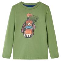 Camiseta infantil de manga larga color 140 en color Ocre/Caqui - details 1
