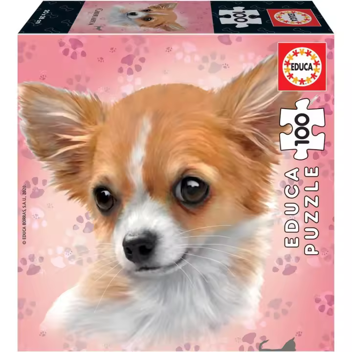 Educa  Cube Puzzles de 100 Piezas Puzzle Infantil Chihuahua 18803 - 1