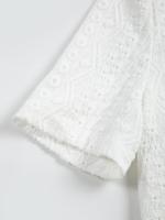 Camisetas Manga Short Mujer Verano Cuello Redondo Blusa Manga De Elegantes Casual Basic Top - details 4