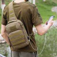 Bolsa De Pecho Táctica USB Bolsa De Hombro Para Hombres Deporte Al Aire Libre Pesca Senderismo Viaje Caza Camping Bolsa De Mano Unisex - details 0