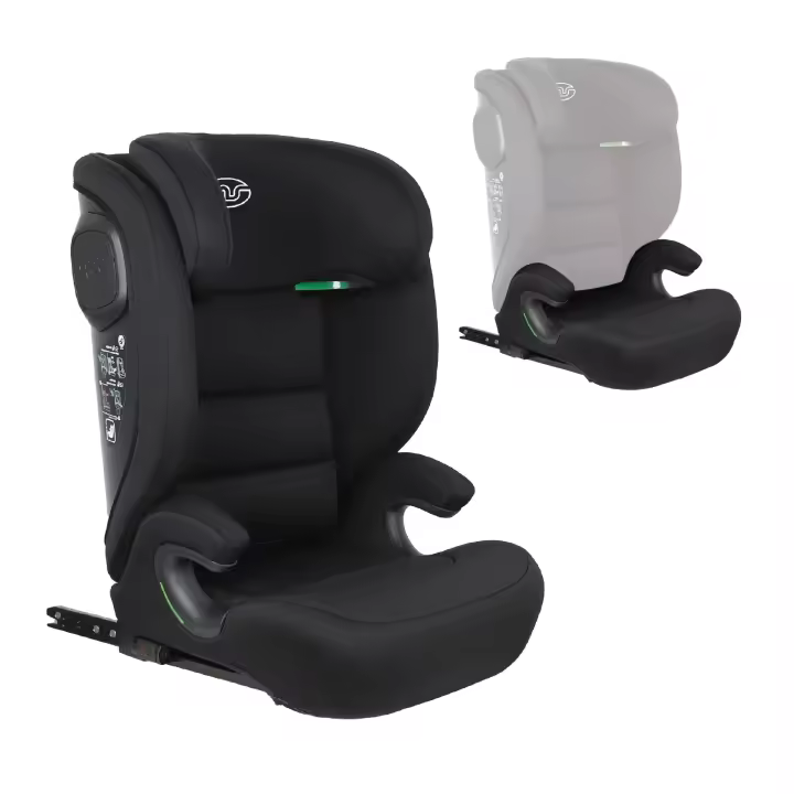 Ms BabyWorld BETA Silla coche Isofix Grupo 2/3 y convertible en Alzador, I-SIZE R129, Silla coche para bebé y niños, Cinturón, Universal, de 15 a 36 kg ó 100-150 cms, Negro - 1