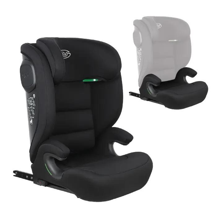 Ms BabyWorld BETA Silla coche Isofix Grupo 2/3 y convertible en Alzador, I-SIZE R129, Silla coche para bebé y niños, Cinturón, Universal, de 15 a 36 kg ó 100-150 cms, Negro - 1
