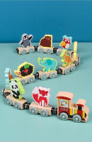 Juguetes De Tren Magnético De Madera Pequeños Para Niños Puzzle De Construcción Magnética Bloques Para Bebés Temática De Transporte Y Animales - details 2