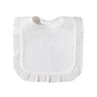 Babero para bebé de crepe de algodón puro INS con encaje - details 6