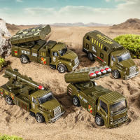 Juego De 4 Piezas De Vehículos Militares De Aleación De Metal Para Niños Coche Transporte De Misiles Vehículo Blindado Modelo De Camión Juguete De Simulación - details 1