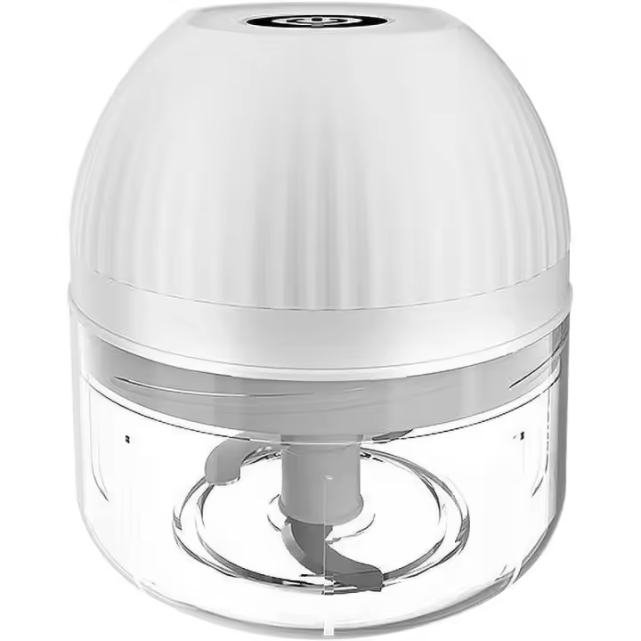 Picadora de ajo eléctrica, mini trituradora de ajo, trituradora de alimentos eléctrica portátil recargable por USB, para picar cebollas, nueces, jengibre y verduras (blanco) - 1