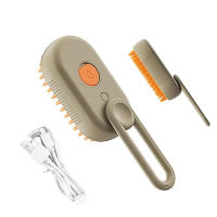 Cepillo De Aseo Eléctrico Para Perros Y Gatos 3 En 1 Con Vapor Para Masaje Y Eliminación De Enredos Y Pelo Suelto Cepillo De Peluquería Para Mascotas - details 5
