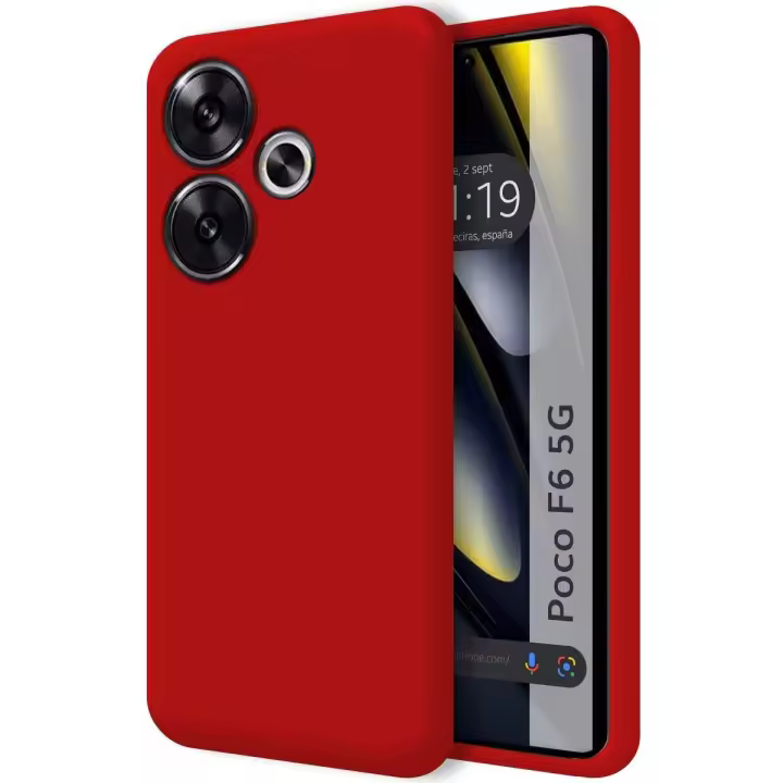 Tumundosmartphone Funda Silicona Líquida Ultra Suave para Xiaomi Poco F6 5G color Roja - 1