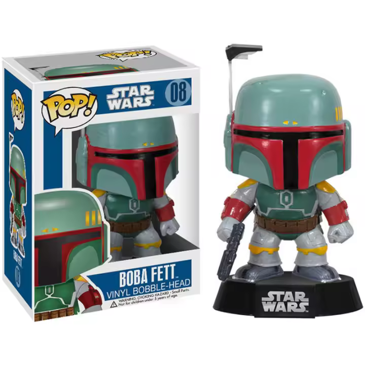 Figura Pop Vinyl Bobble Head Star Wars Boba Fett-Figura de Vinilo Coleccionable - Idea de Regalo- Mercancia Oficial - Juguetes para Niños y Adultos - Movies Fans - Muñeco para Coleccionistas y Exposición - 1