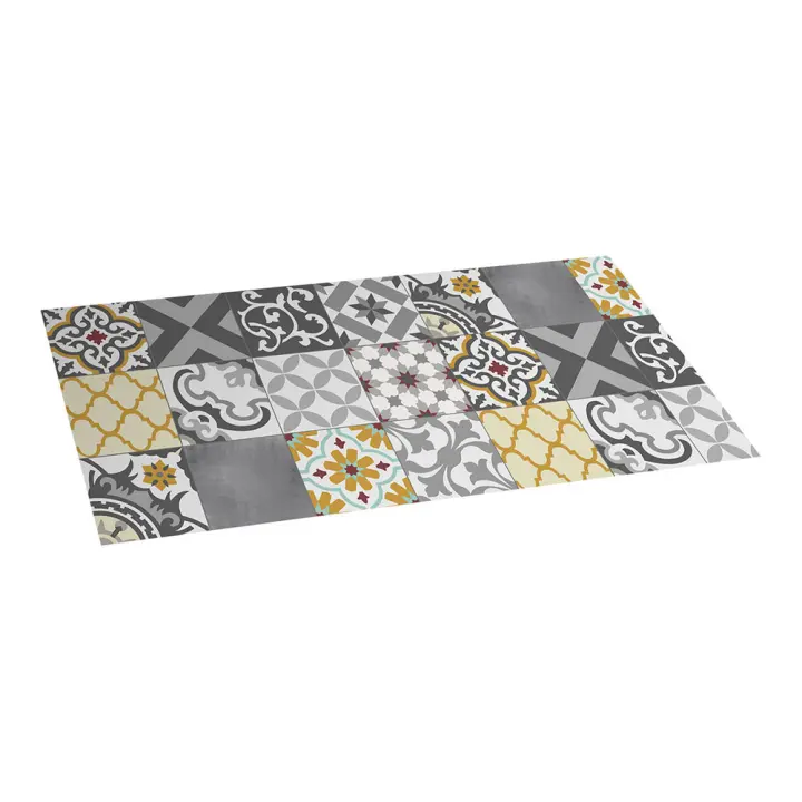 ALFOMBRA VINILICA CROMA PATCH GRIS-AMBAR 50x110cm - 1