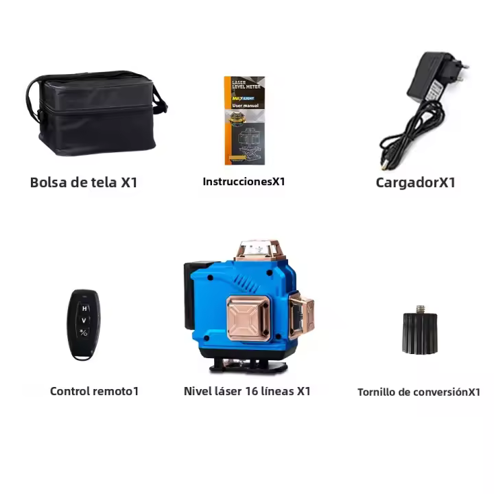 Nivel De Láser Honminda 16 Líneas 4D Auto-nivelado 360 Grados Horizontal Y Vertical Cruz Super Potente Nivel De Láser Verde - 1
