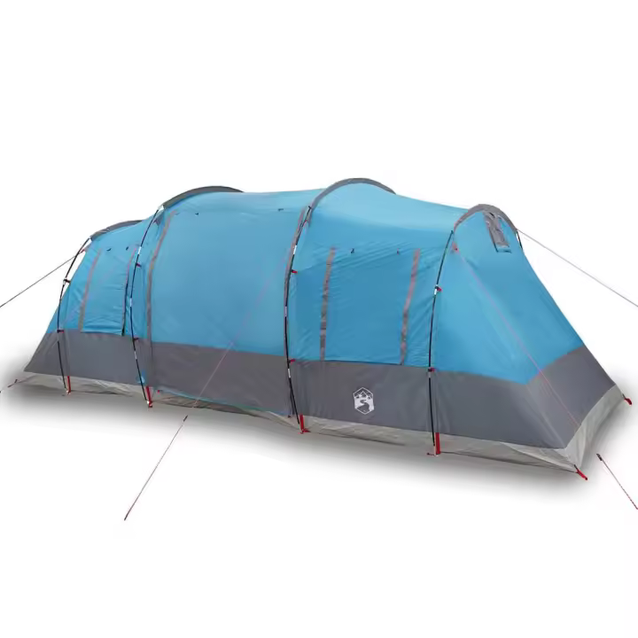 vidaXL Tienda de campaña familiar túnel 6 personas impermeable azul - 1